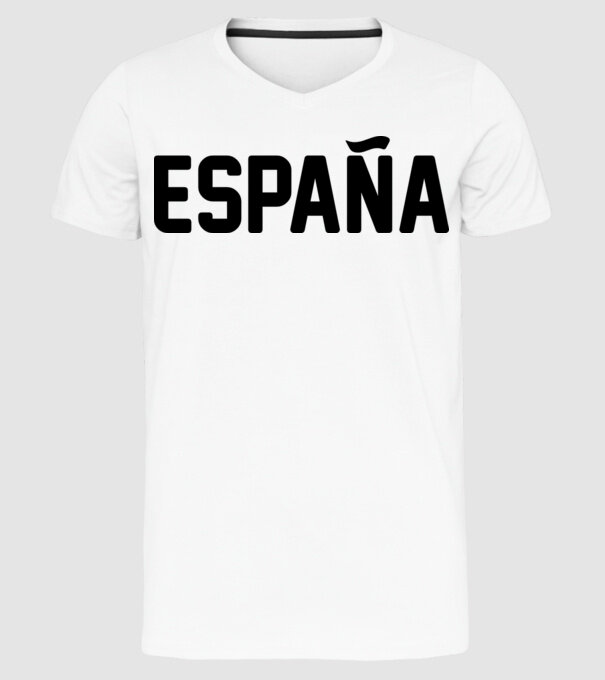 Espana model alb pe tricou