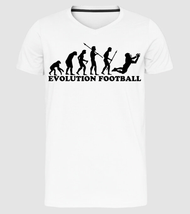 Evolution of football model alb pe tricou