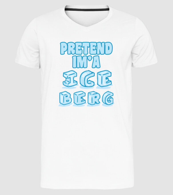 Iceberg carnaval model alb pe tricou