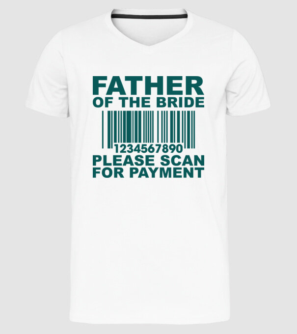 Father of the bride model alb pe tricou