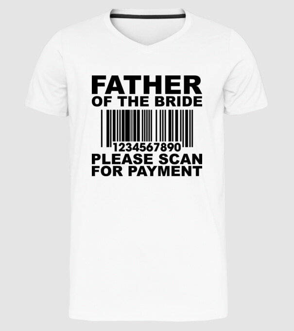Father of the bride model alb pe tricou