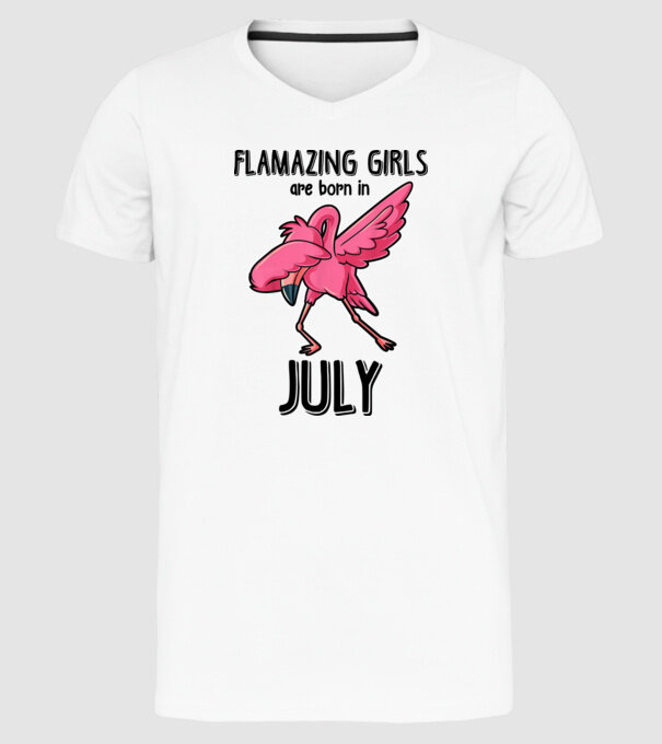 flamazing girls are born in july black model alb pe tricou