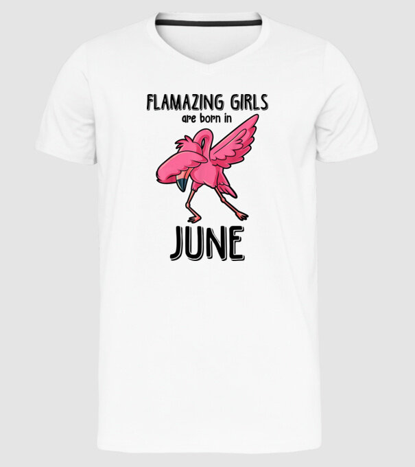 Flamazing girls are born in june black model alb pe tricou