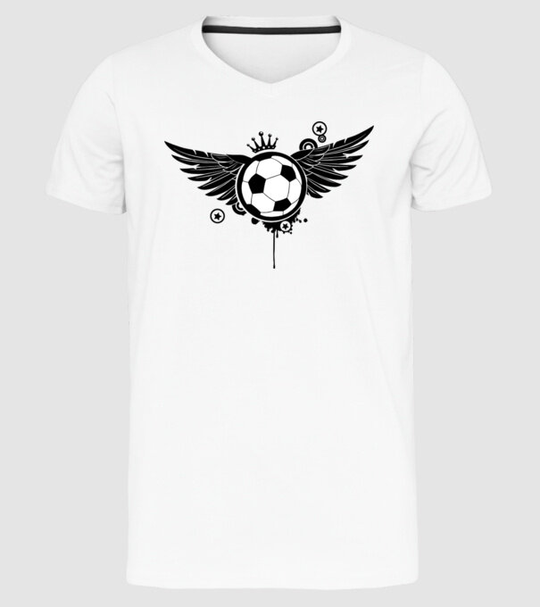 Aripă fotbal model alb pe tricou