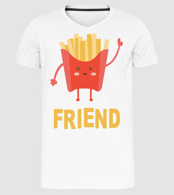 Friends cartofi model alb pe tricou