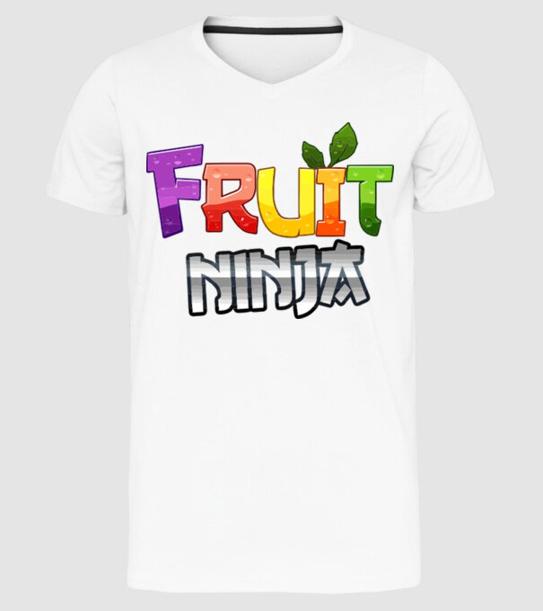 Fruit Ninja model alb pe tricou