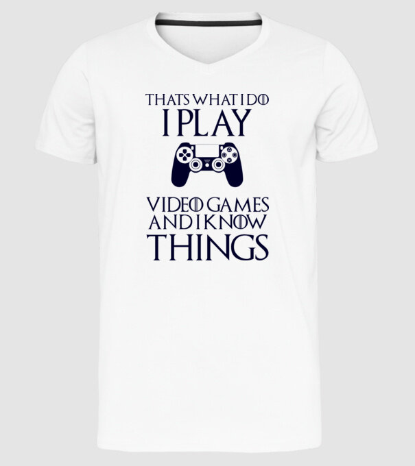 Gaming of Thrones model alb pe tricou
