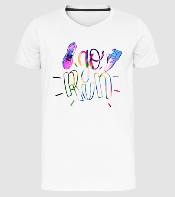 Go run holo model alb pe tricou