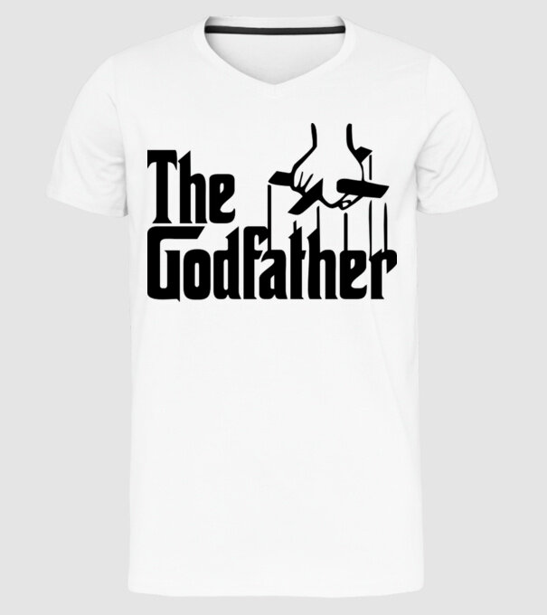 Godfather model alb pe tricou