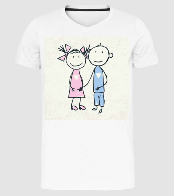 dragoste de copii model alb pe tricou