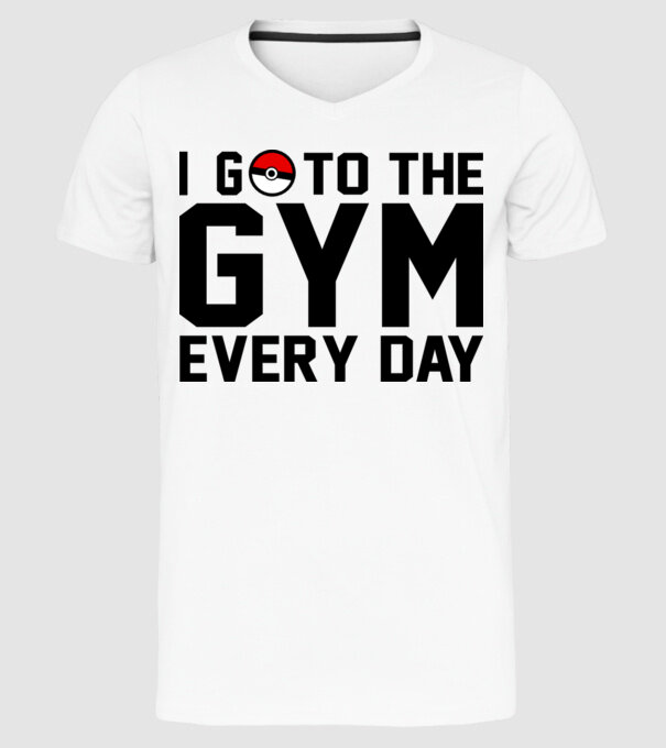 Gym every day model alb pe tricou