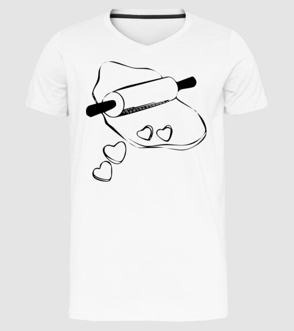 Inimă Frământată model alb pe tricou