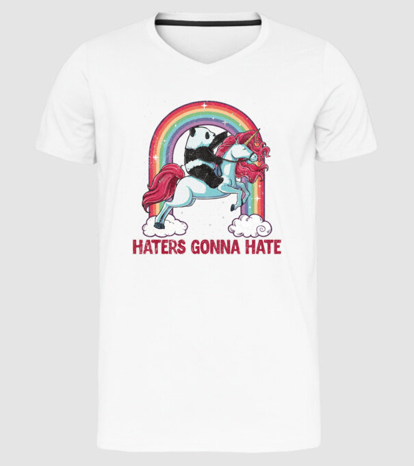 HATERS GONNA HATE model alb pe tricou