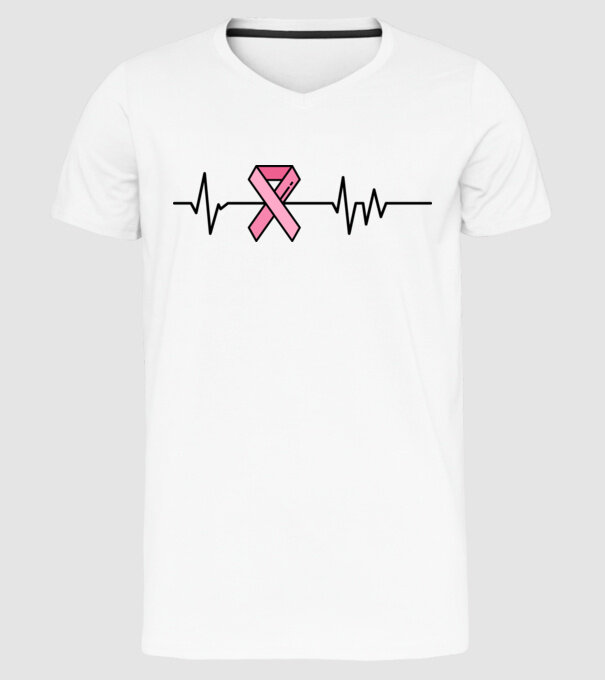 Heartbeat faith model alb pe tricou