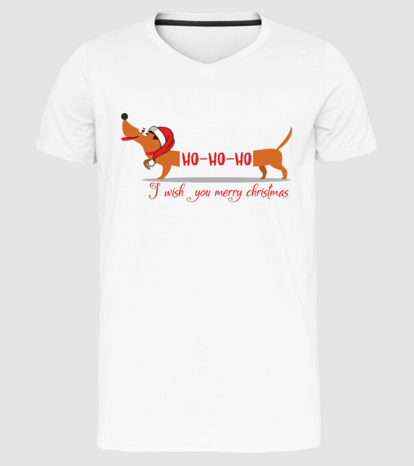 HoHoHo model alb pe tricou