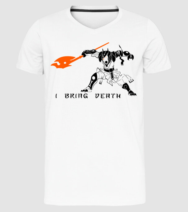 I bring death model alb pe tricou