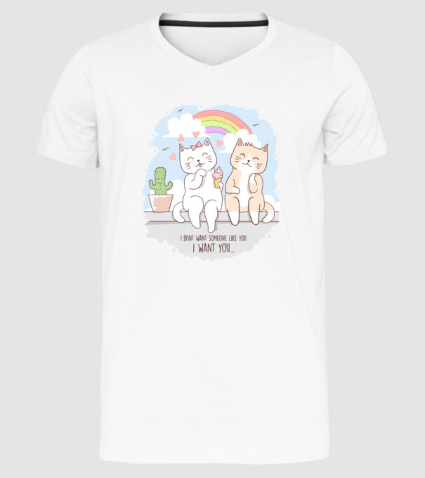 i dont want someone like you model alb pe tricou