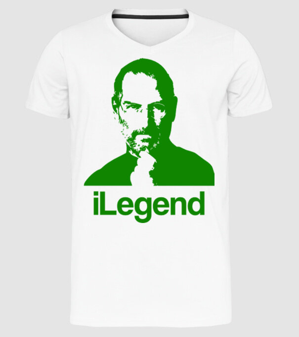iLegend Steve Jobs model alb pe tricou
