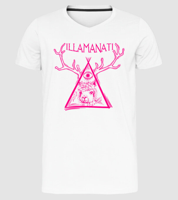 Illamanati model alb pe tricou