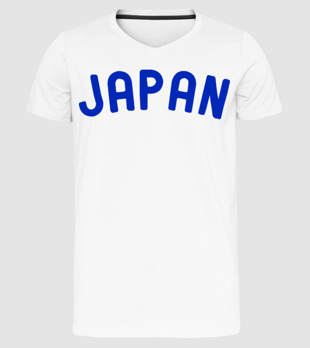 Japan model alb pe tricou