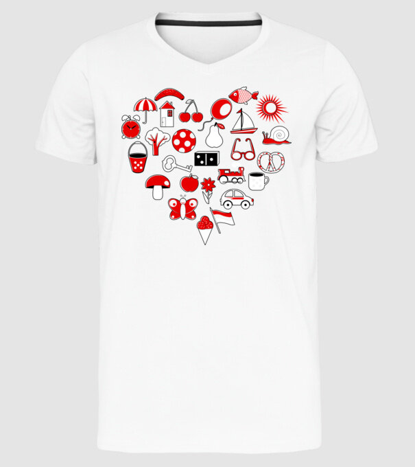 simboluri.ai model alb pe tricou
