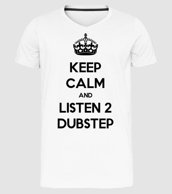 Keep Calm... model alb pe tricou