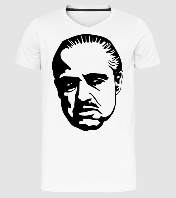 Godfather model alb pe tricou