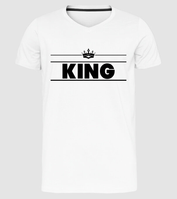 King model alb pe tricou