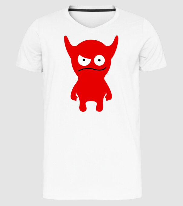 micul diavol model alb pe tricou