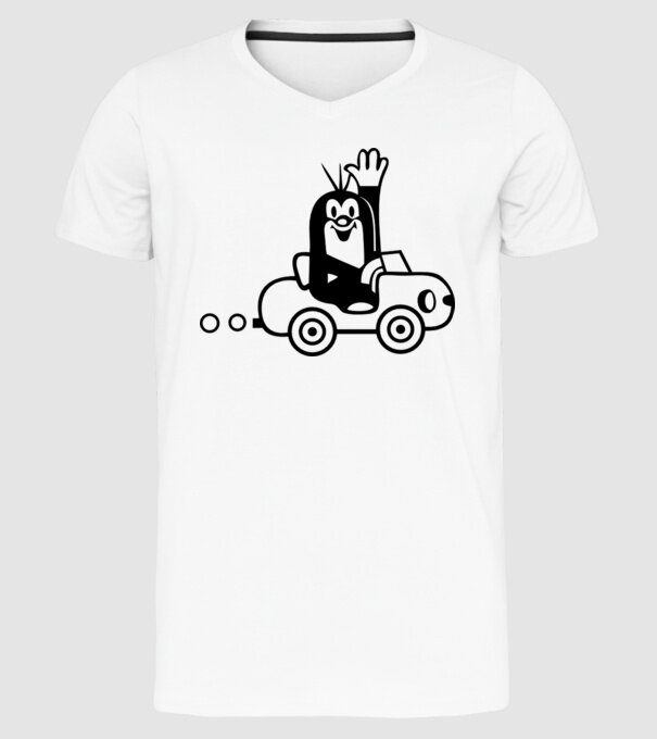 Cârtiță model alb pe tricou