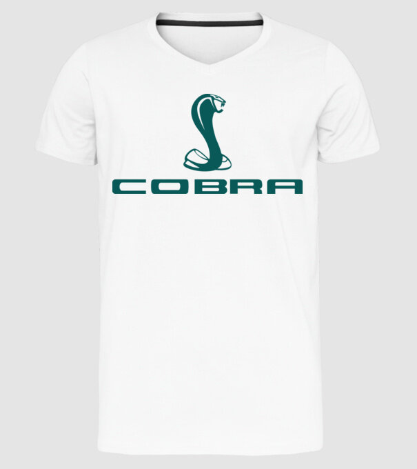 Cobra model alb pe tricou