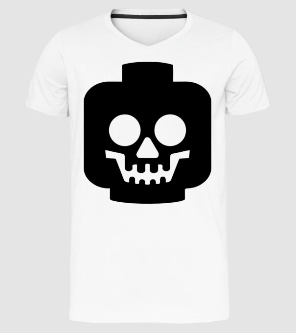 Lego Death Face.eps model alb pe tricou
