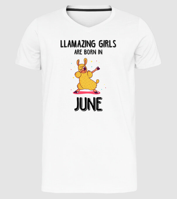 llamazing girls are born in june black model alb pe tricou