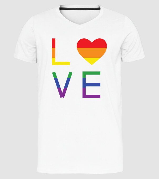 love lgbtq model alb pe tricou