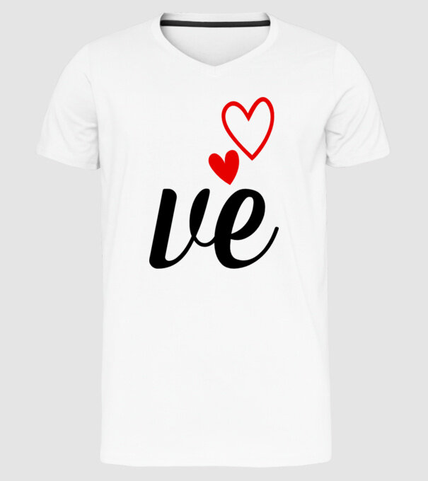 Cuplu LOVE model alb pe tricou