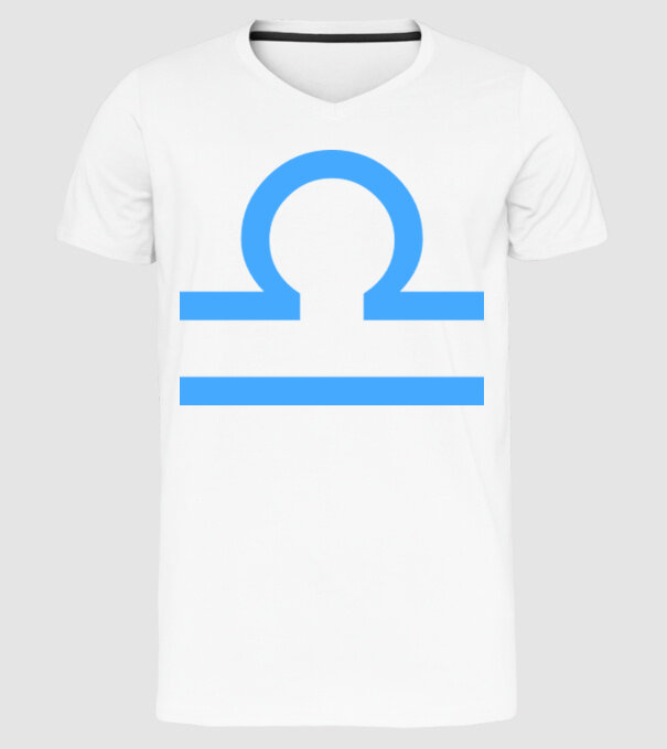 Libra Horoscope model alb pe tricou