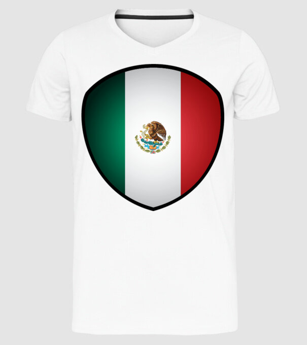 MEX-jabulani-flag model alb pe tricou