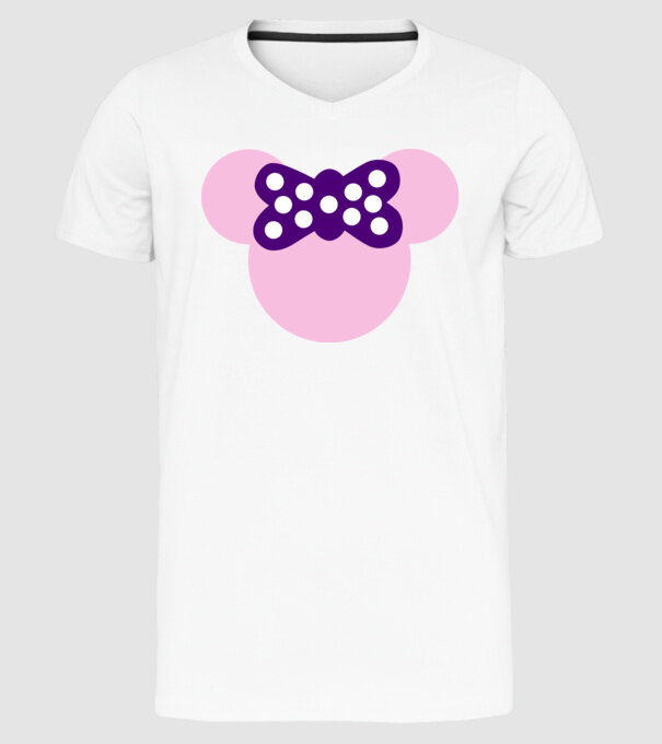 Minnie model alb pe tricou