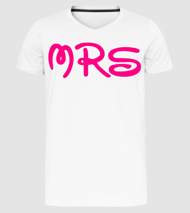 Mrs model alb pe tricou