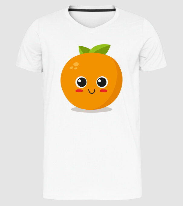 Portocală model alb pe tricou