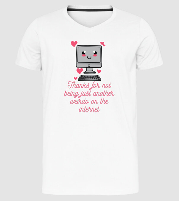 Not another weirdo model alb pe tricou
