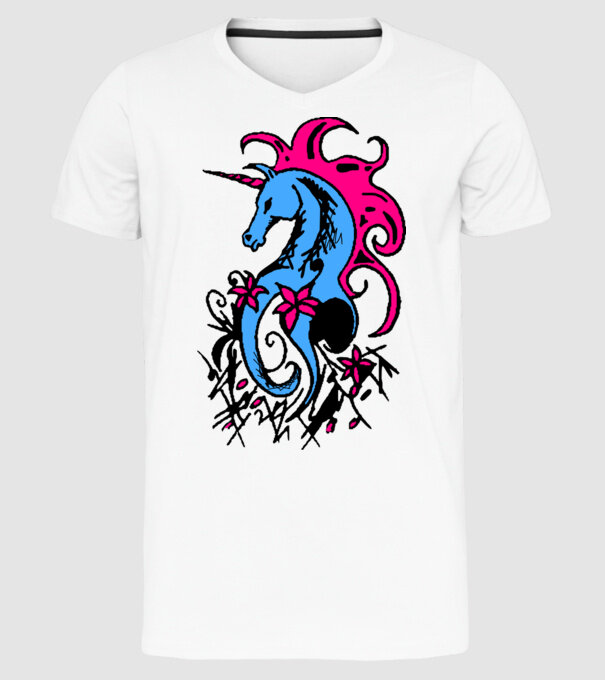 pegasus model alb pe tricou
