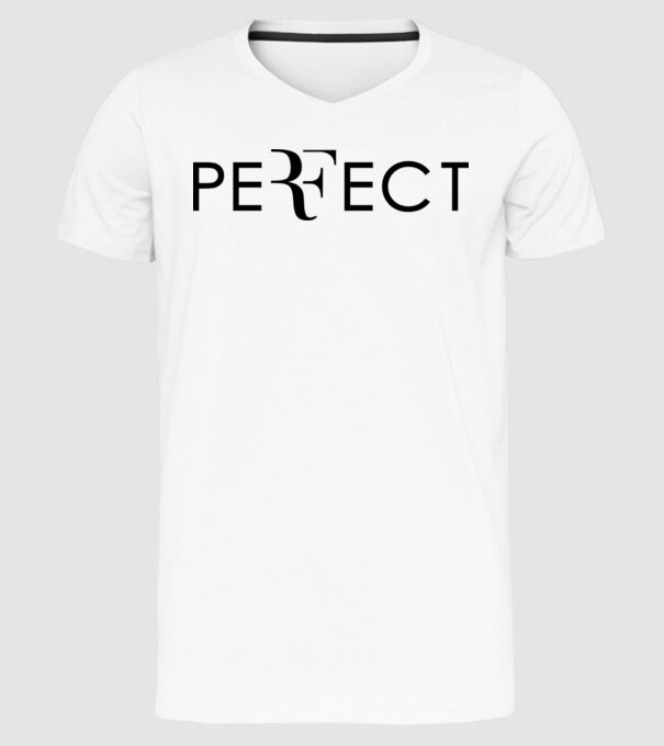 Perfect Federer model alb pe tricou