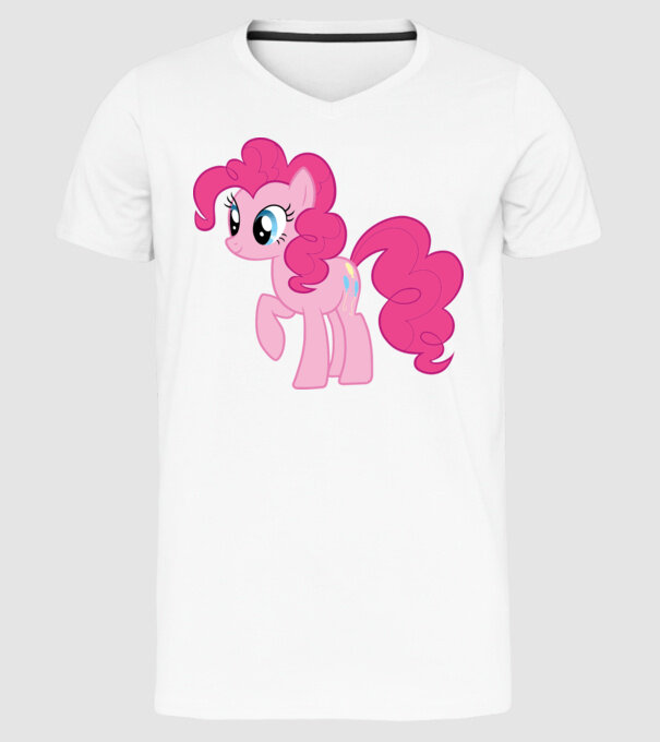 Pinkie Pie model alb pe tricou