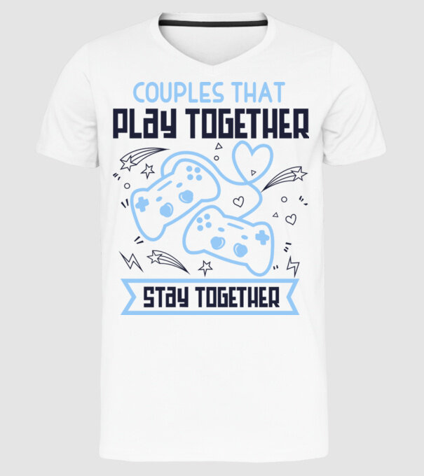 Play together model alb pe tricou