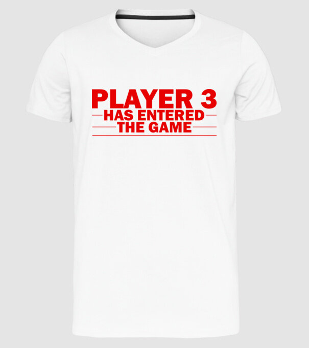 Player 3 entered the game model alb pe tricou
