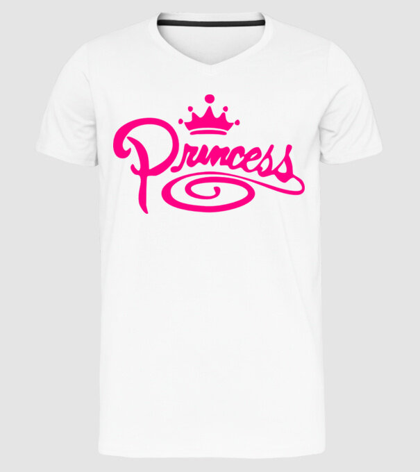 Princess model alb pe tricou