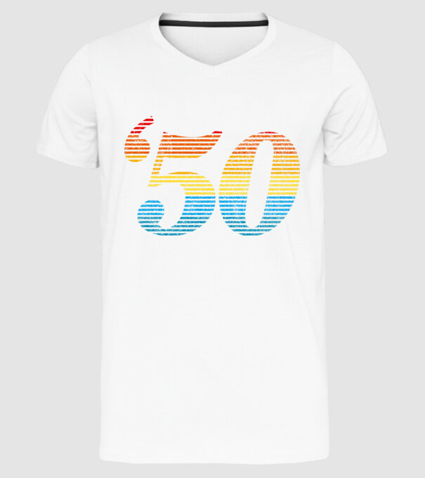 Retro Birthday 1950 model alb pe tricou