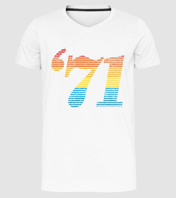Retro Birthday 1971 model alb pe tricou