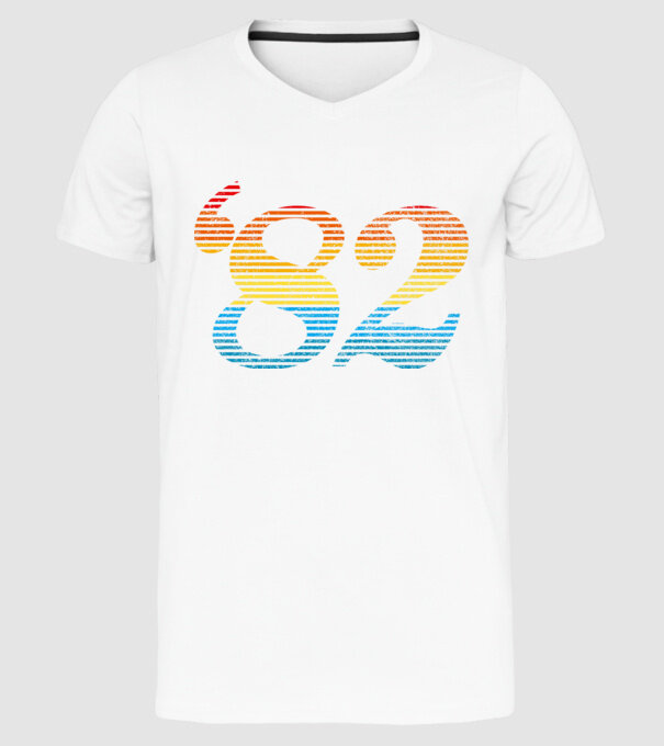 Retro Birthday 1982 model alb pe tricou